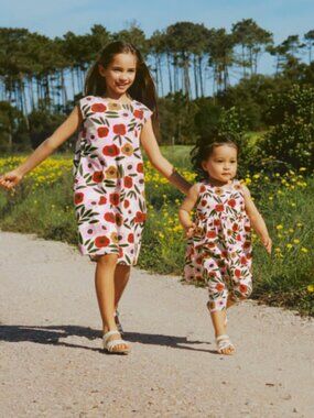 🌸✨ Uniqlo x Marimekko Floral A-Line Dress – Kids Size 9–10 ✨🌸